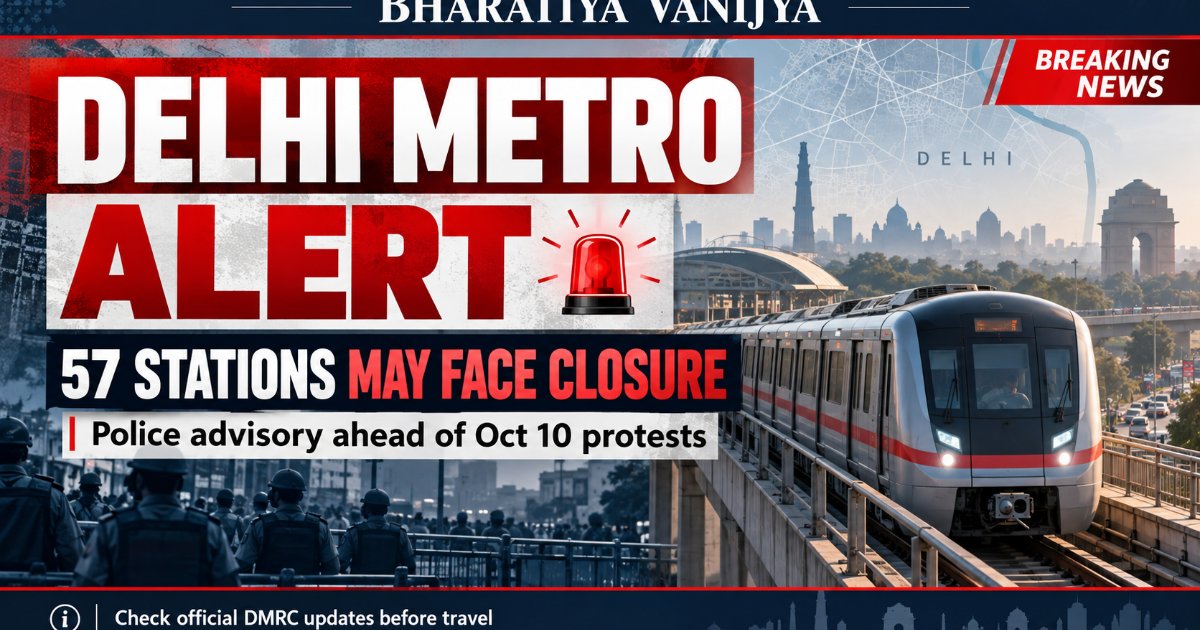 Delhi Metro Alert: 57 Stations Face Closure Amid October 10 Protests; Police Issue Advisory